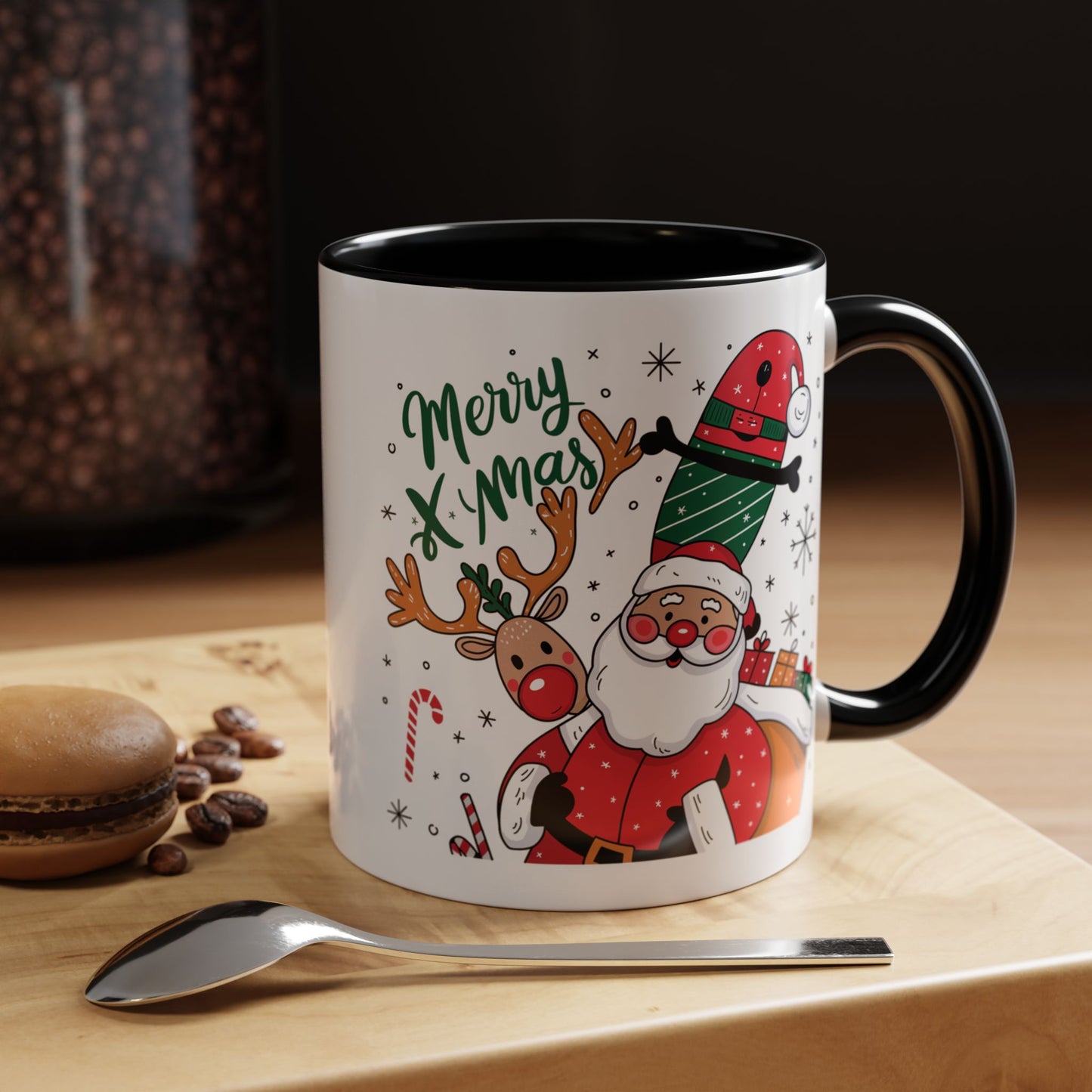 Christmas Mug - Merry Xmas Santa Reindeer