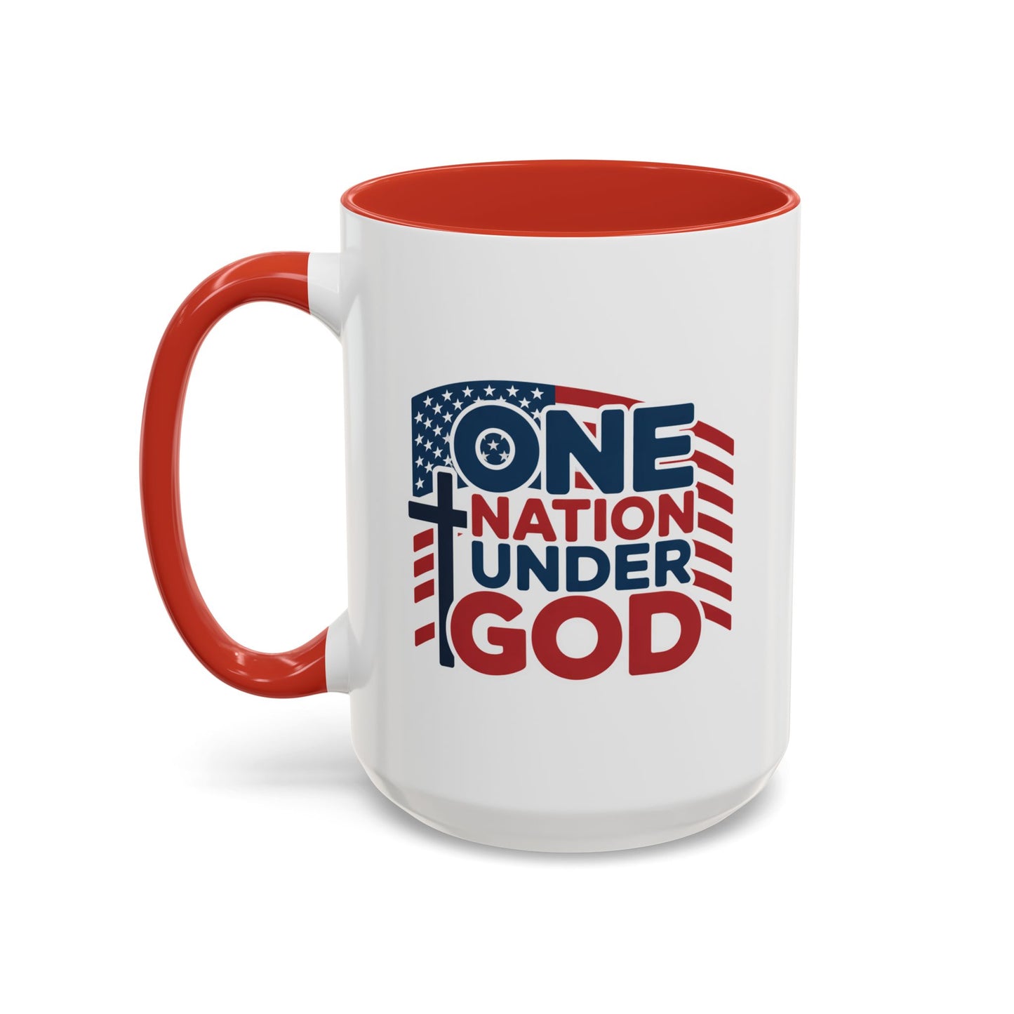 Religious Mug - One Nation Flag Cross