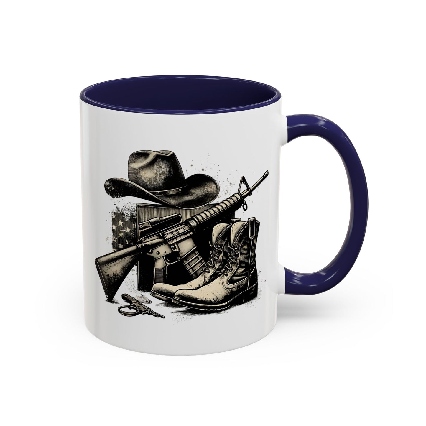 4th of July Mug - Soldier Hat Boots Gun