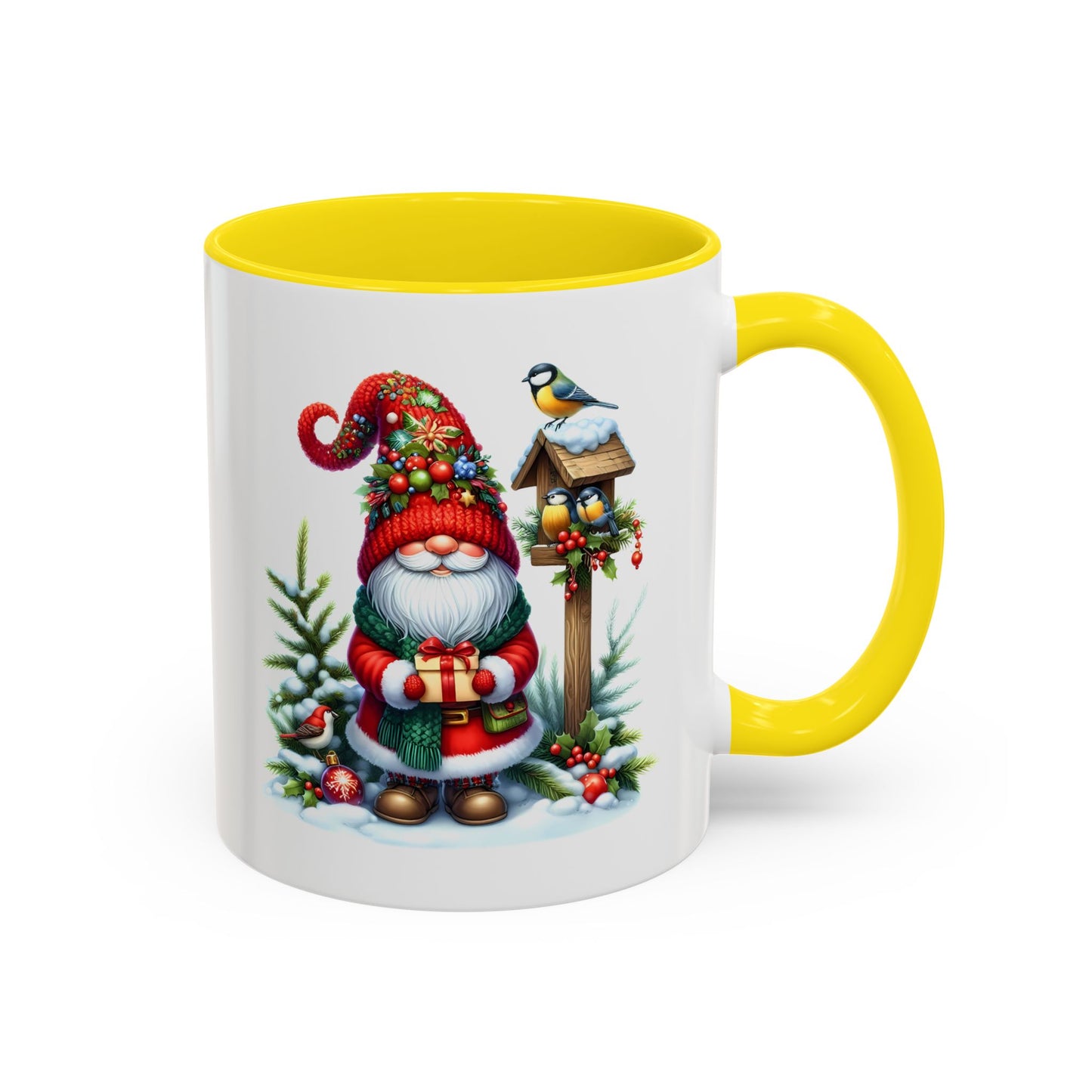 Christmas Mug - Gnome and Birds
