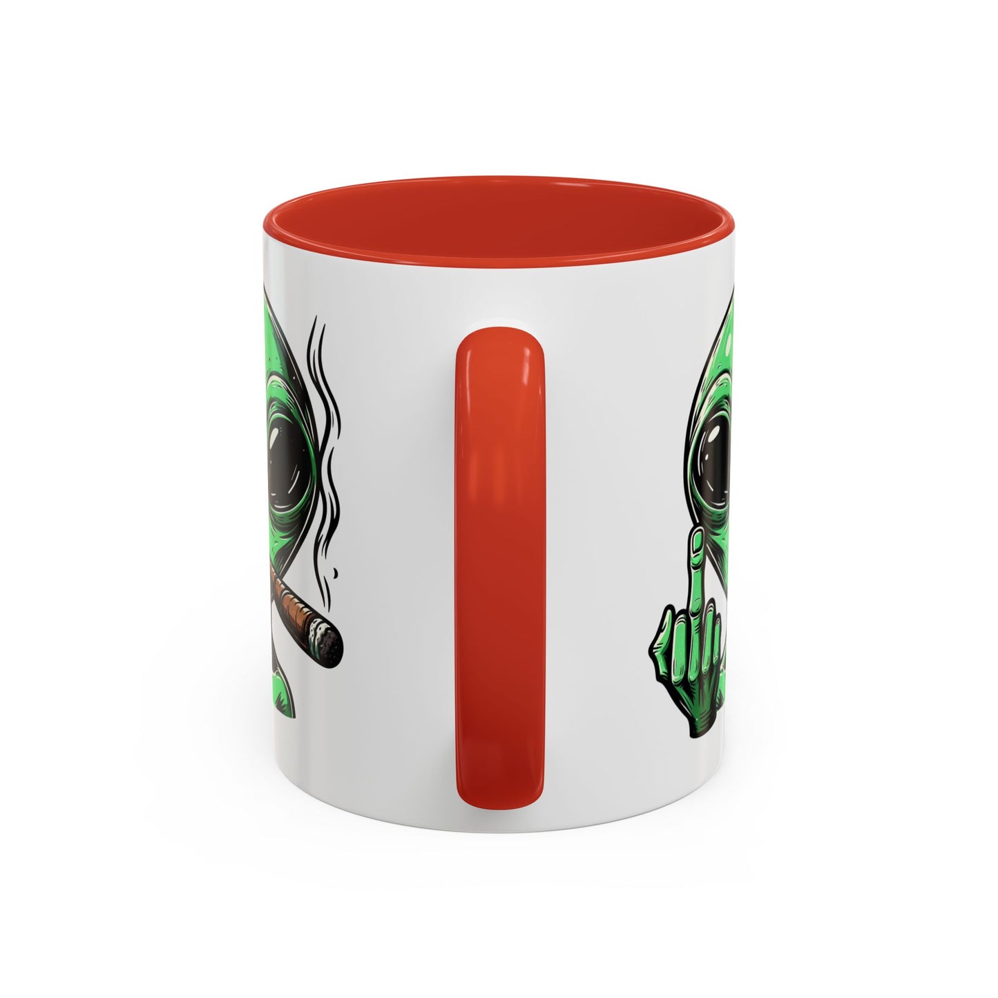 Adult Mug - Green Alien Fuck You Human