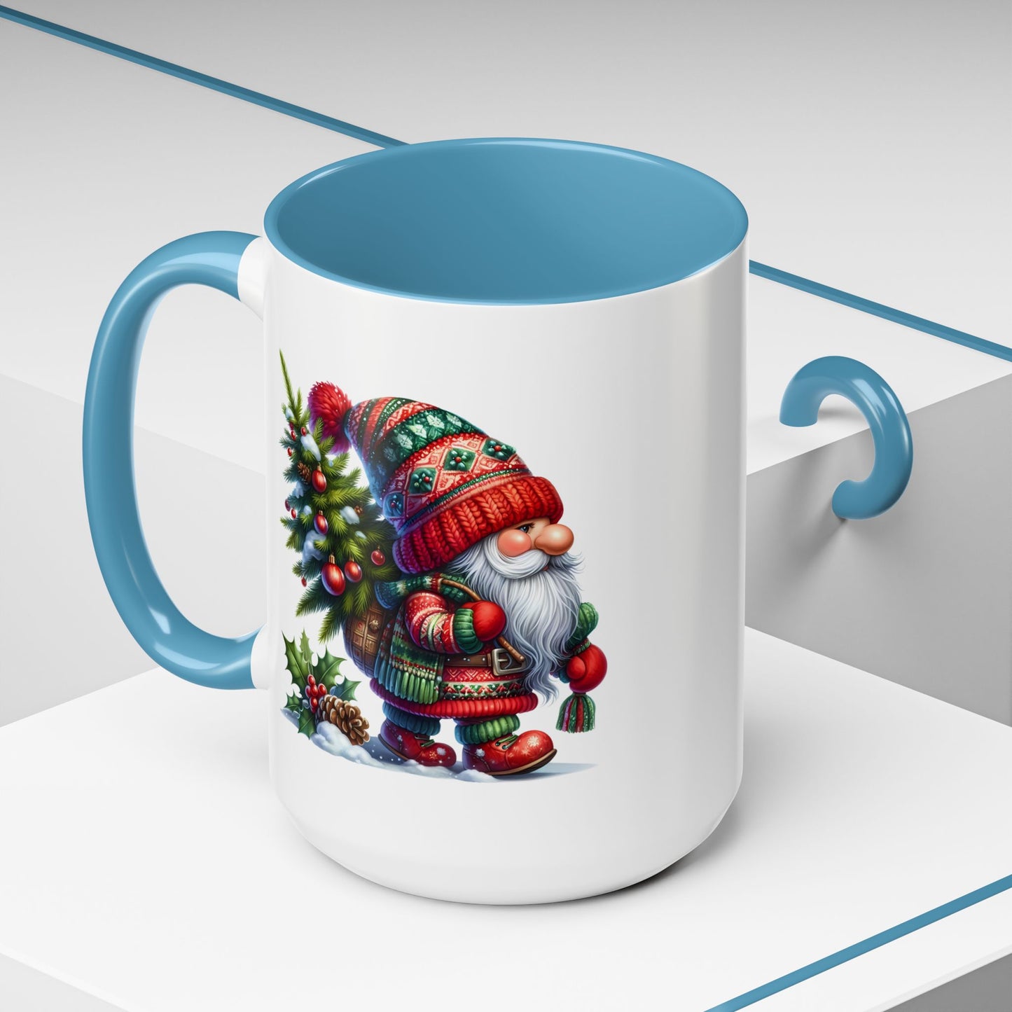 Christmas Mug - Gnome Christmas Tree and Pine Cone