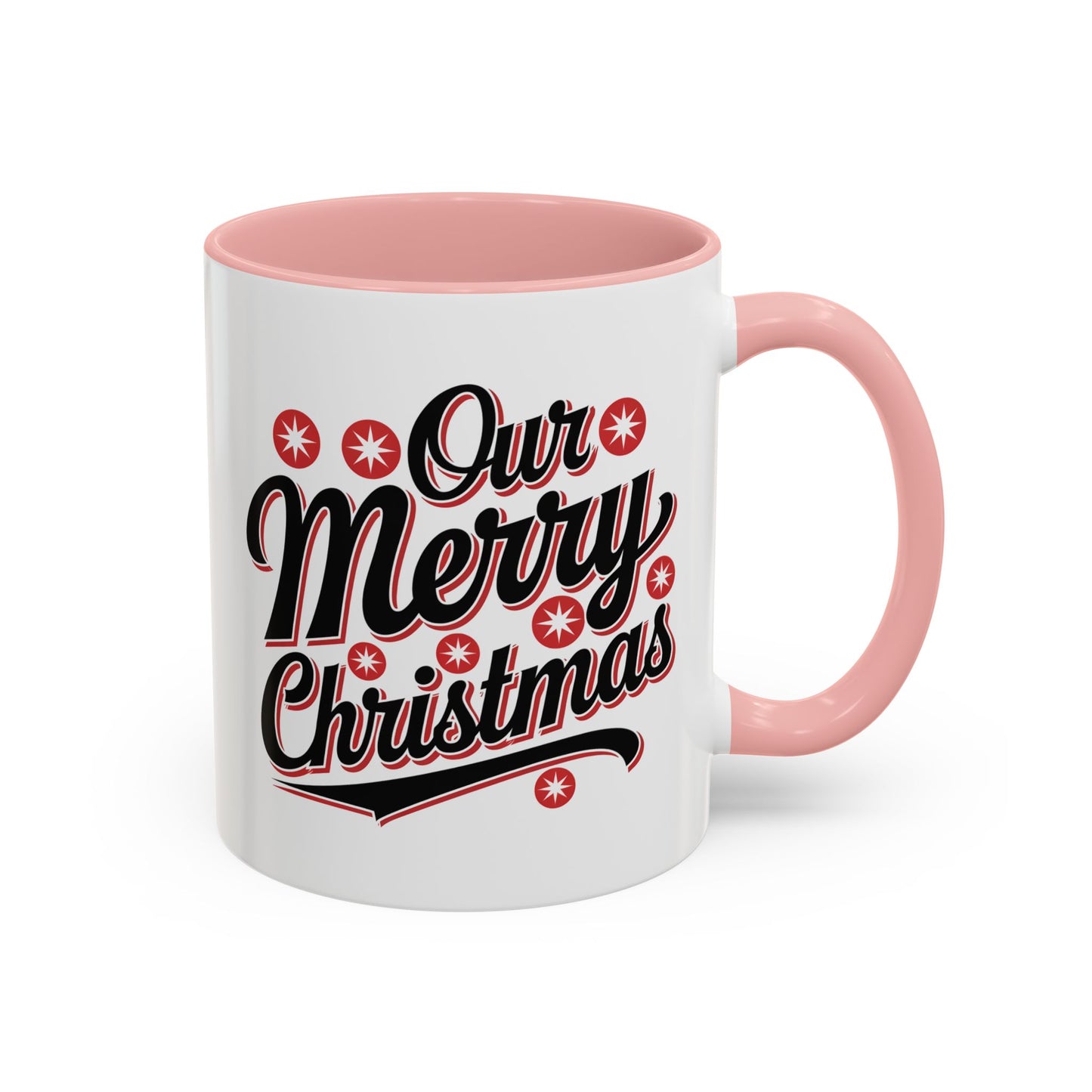 Christmas Mug - Merry Christmas Black Red & White Baseball Text