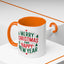 Christmas Mug - Merry Christmas and a Happy New Year Green & Red Text Trees Stars