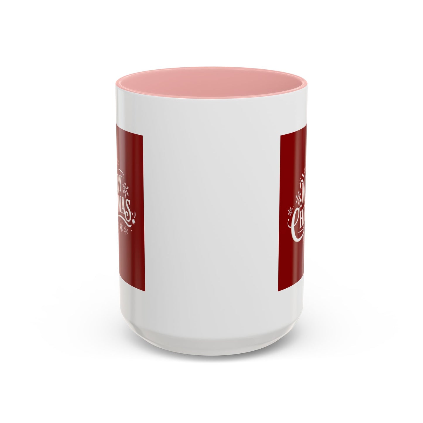 Christmas Mug - Merry Christmas White Text Maroon Background