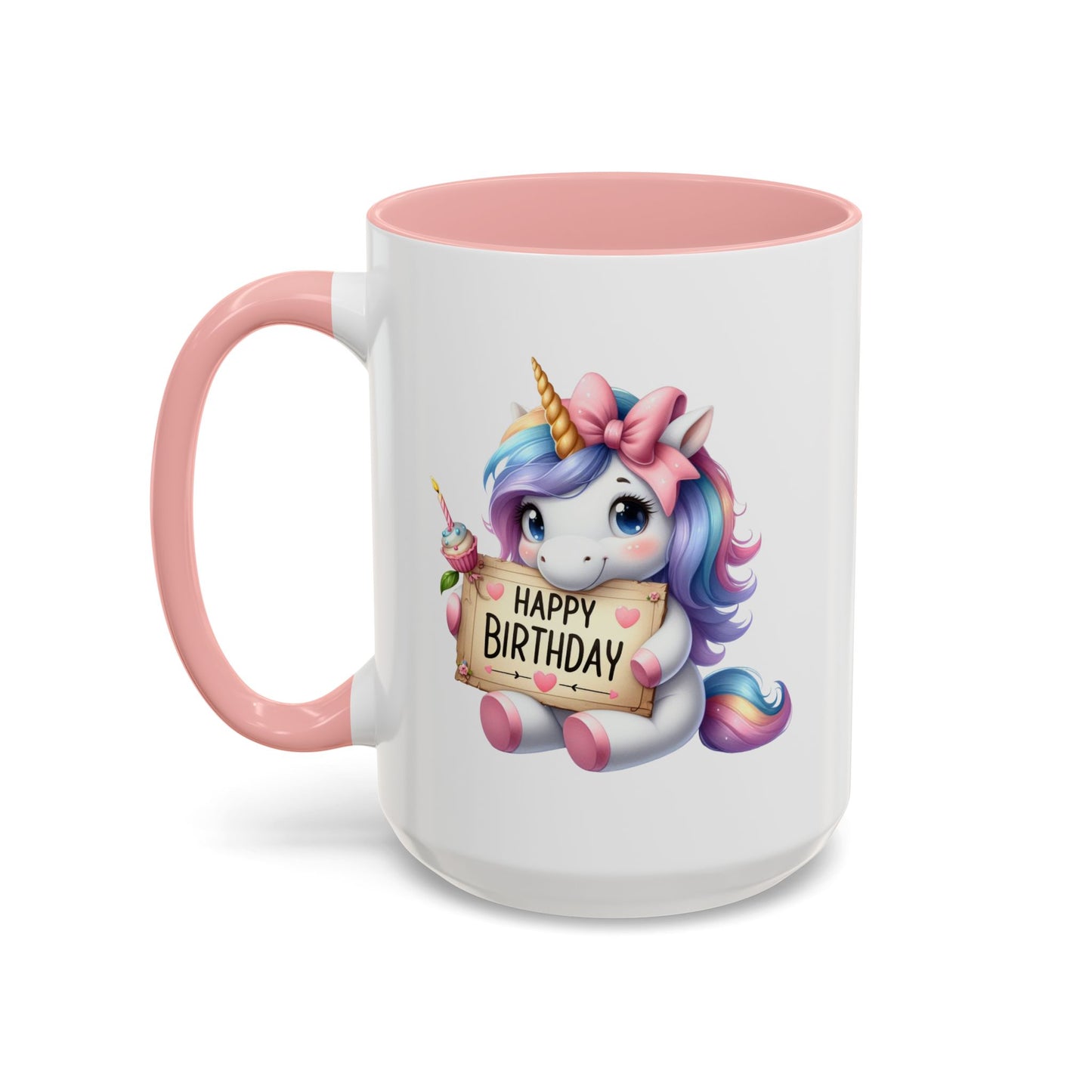 Birthday Mug - Girl Unicorn Happy Birthday Sign