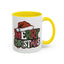 Christmas Mug - Merry Christmas Red Green & White Graffiti Hat