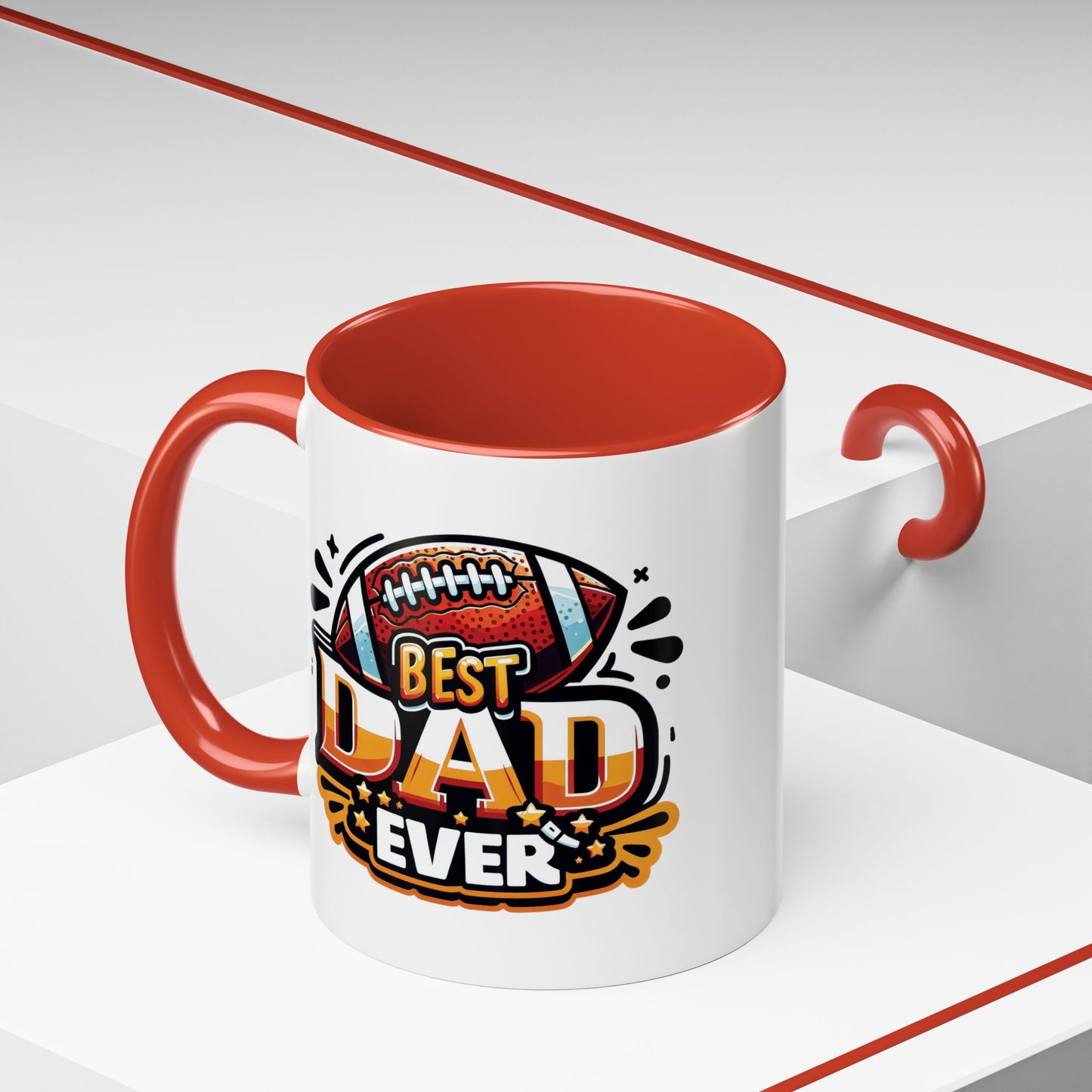Father's Day Mug - Best Dad Ever Football