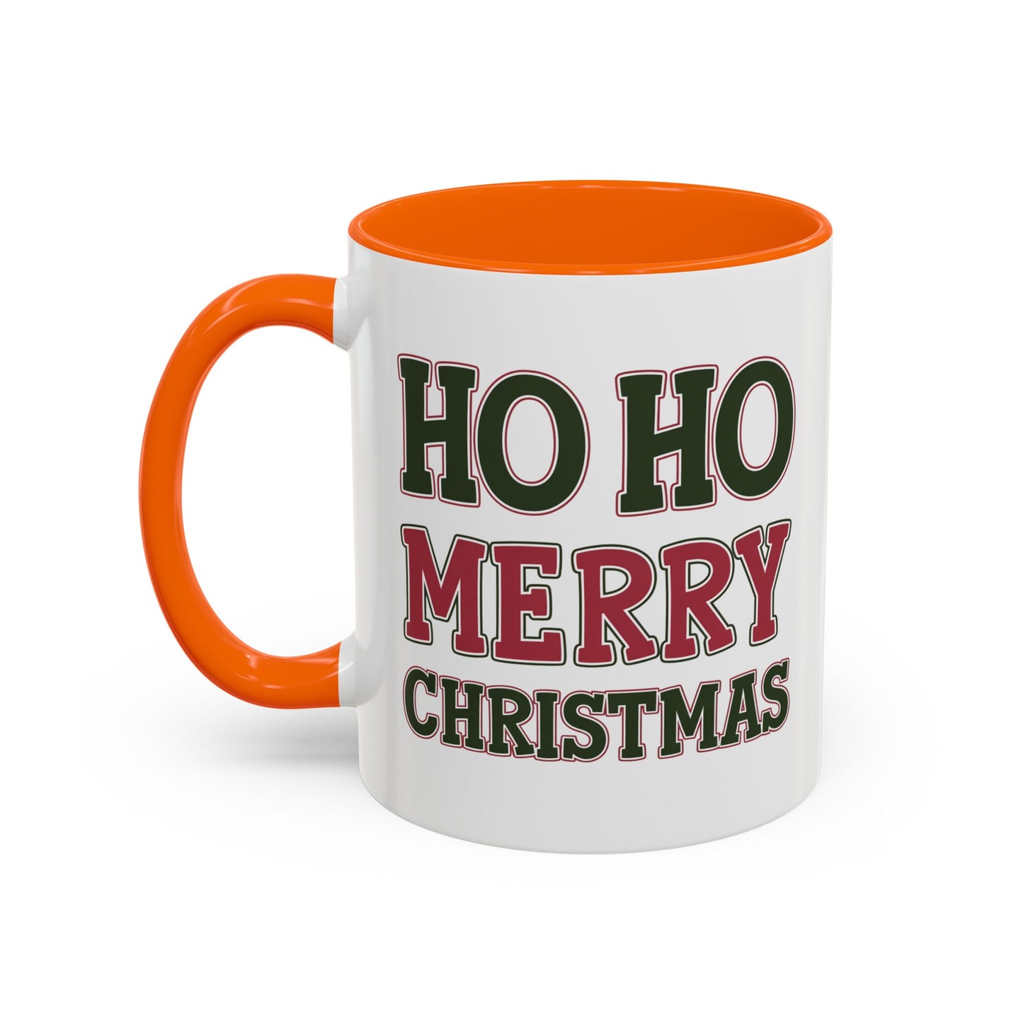 Christmas Mug - Ho Ho Ho Merry Christmas Red & Green Text 4