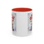 Christmas Mug - Merry Christmas Red Text Puppy Green & Red Top