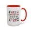 Christmas Mug - Merry Christmas Red White & Green Text Collage