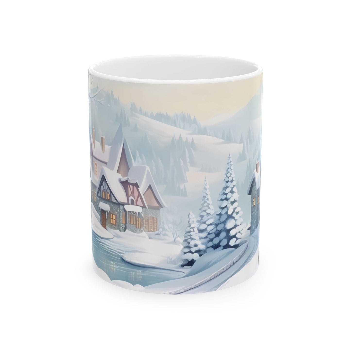 Christmas Mug - Snowy Landscape Wrap