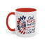 4th of July Mug - God Bless America Sunflower