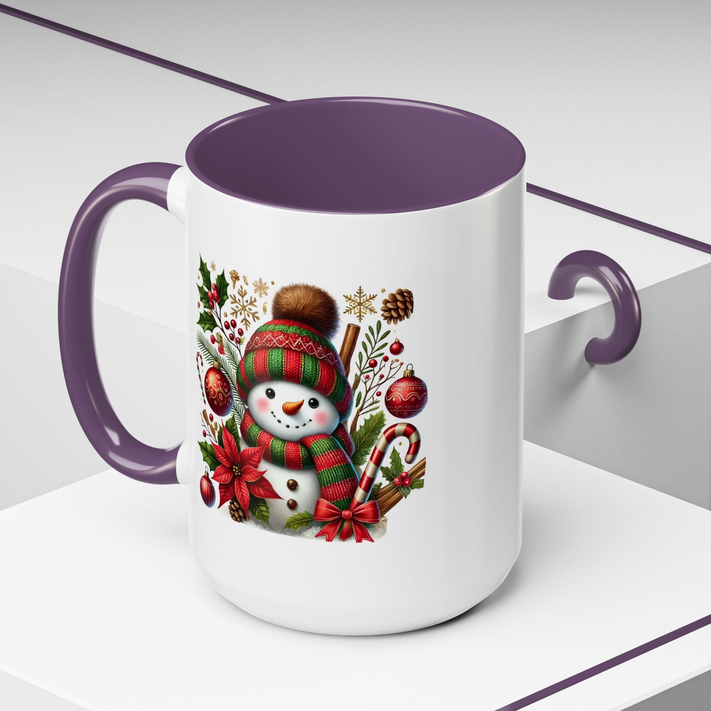 Christmas Mug - Red and Green Snowman