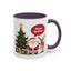 Christmas Mug - Happy Holidays Callout Santa Tree Presents Reindeer