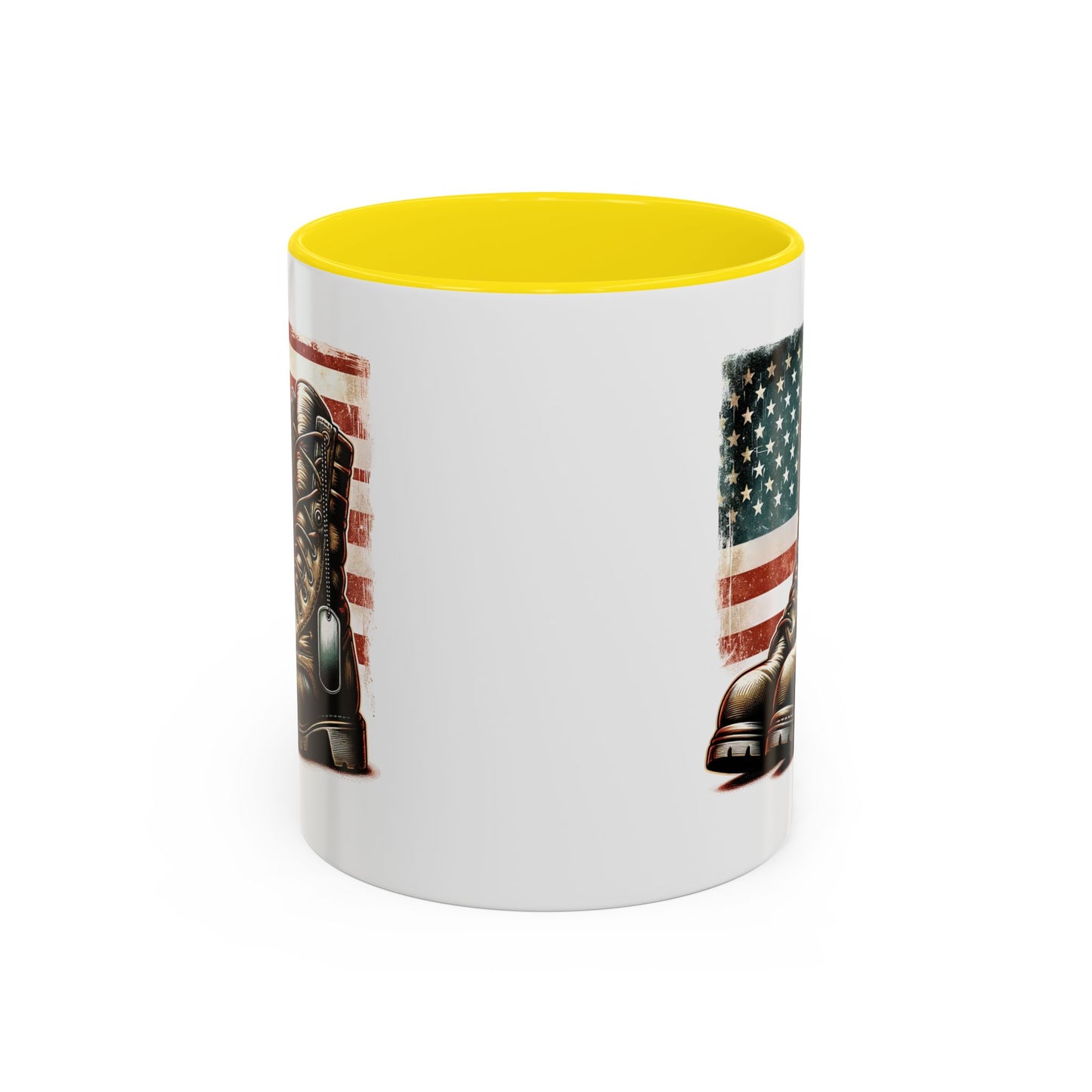 4th of July Mug - Fallen Soldier Boots Flag