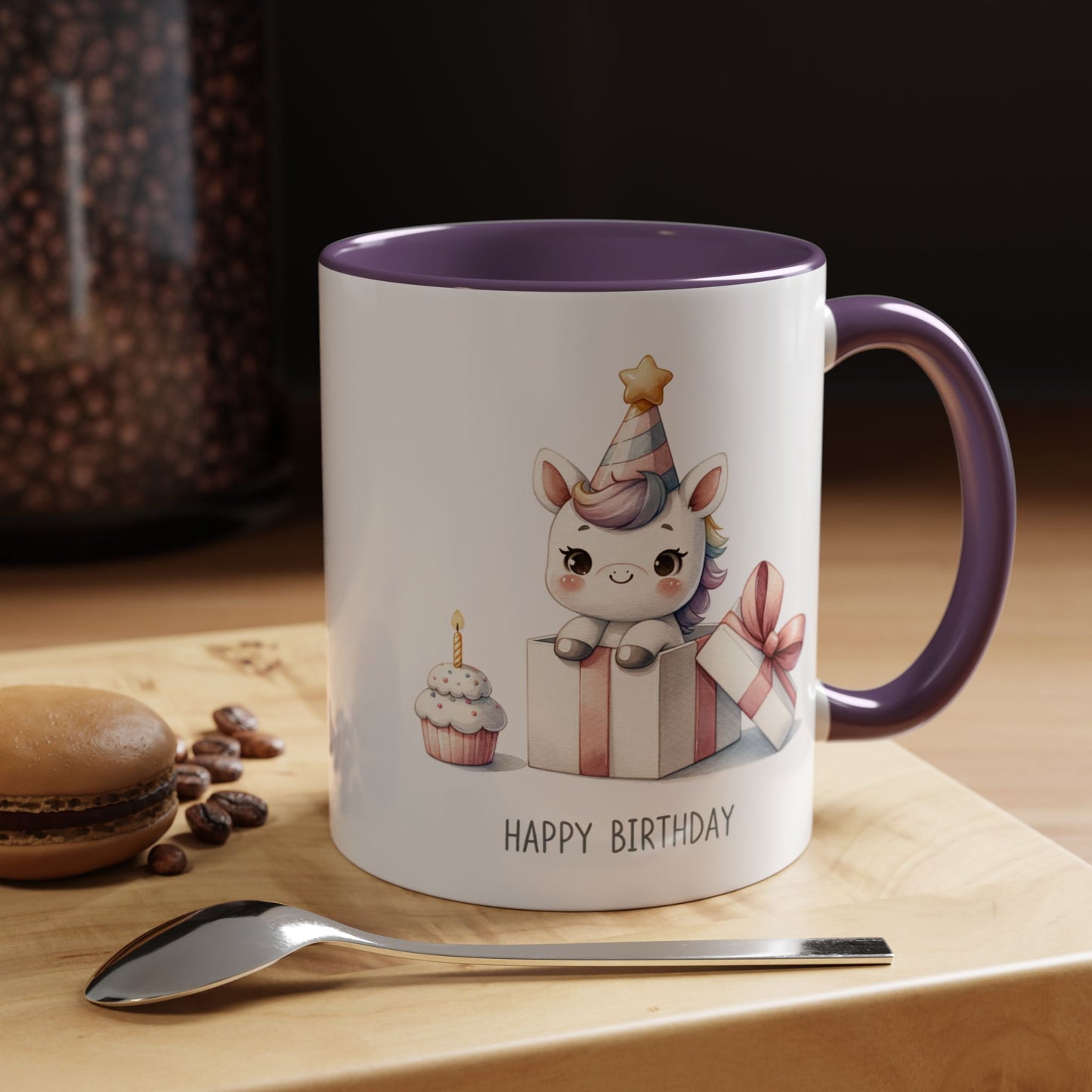 Birthday Mug - Unicorn With Present