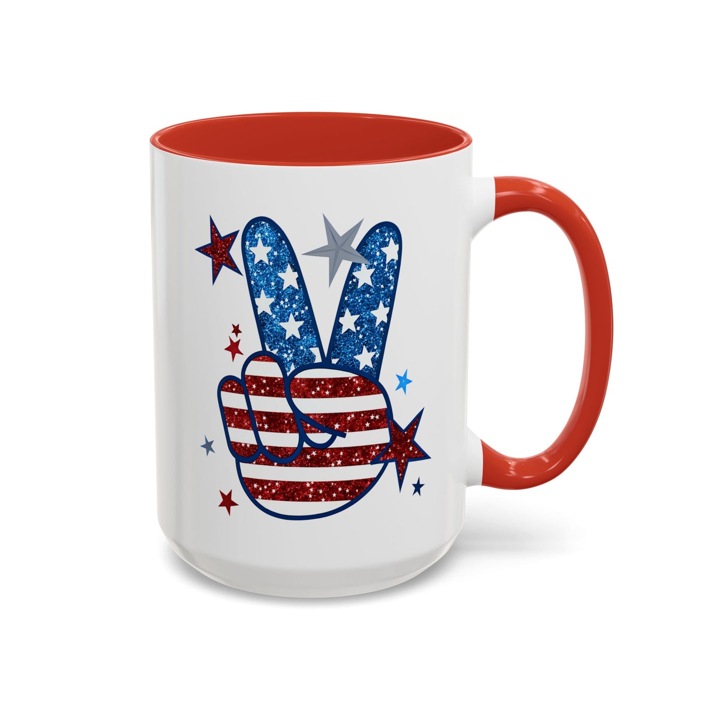 4th of July Mug - America Peace Sign