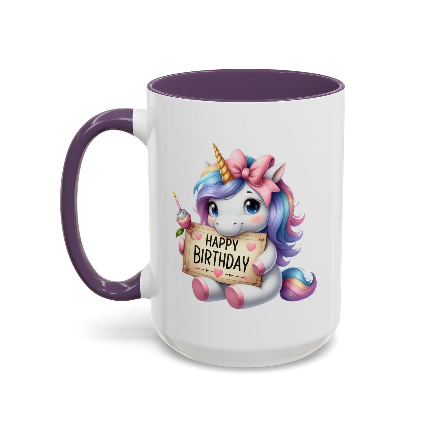 Birthday Mug - Girl Unicorn Happy Birthday Sign