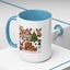 Christmas Mug - Happy Holidays Red Text Reindeer Santa Snowman Presents