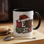 Christmas Mug - Merry Christmas Red Green & White Graffiti Hat