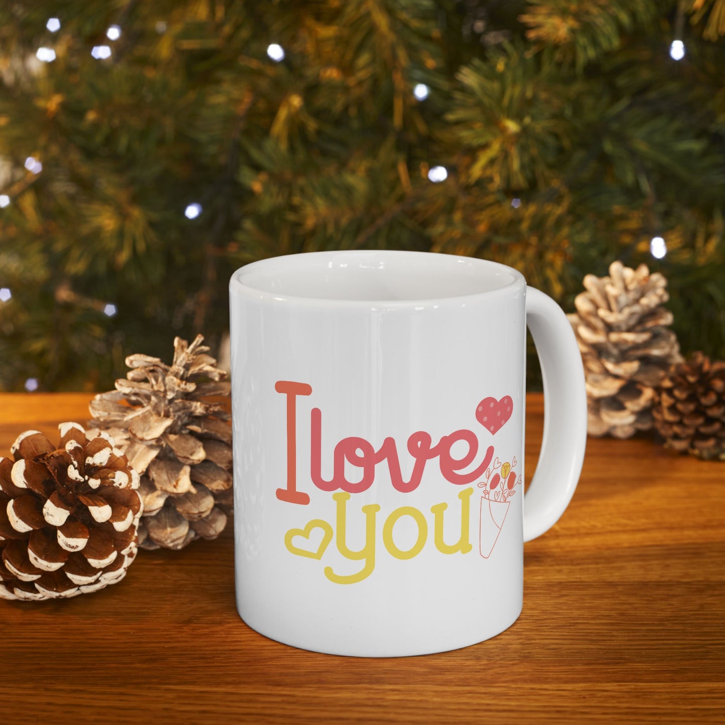 Anniversary Mug - I Love You Flowers