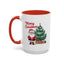 Christmas Mug - Merry Christmas Red Text Santa Tree Presents
