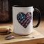 4th of July Mug - USA Sparkle Heart