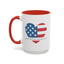 4th of July Mug - God Bless America Flag Heart
