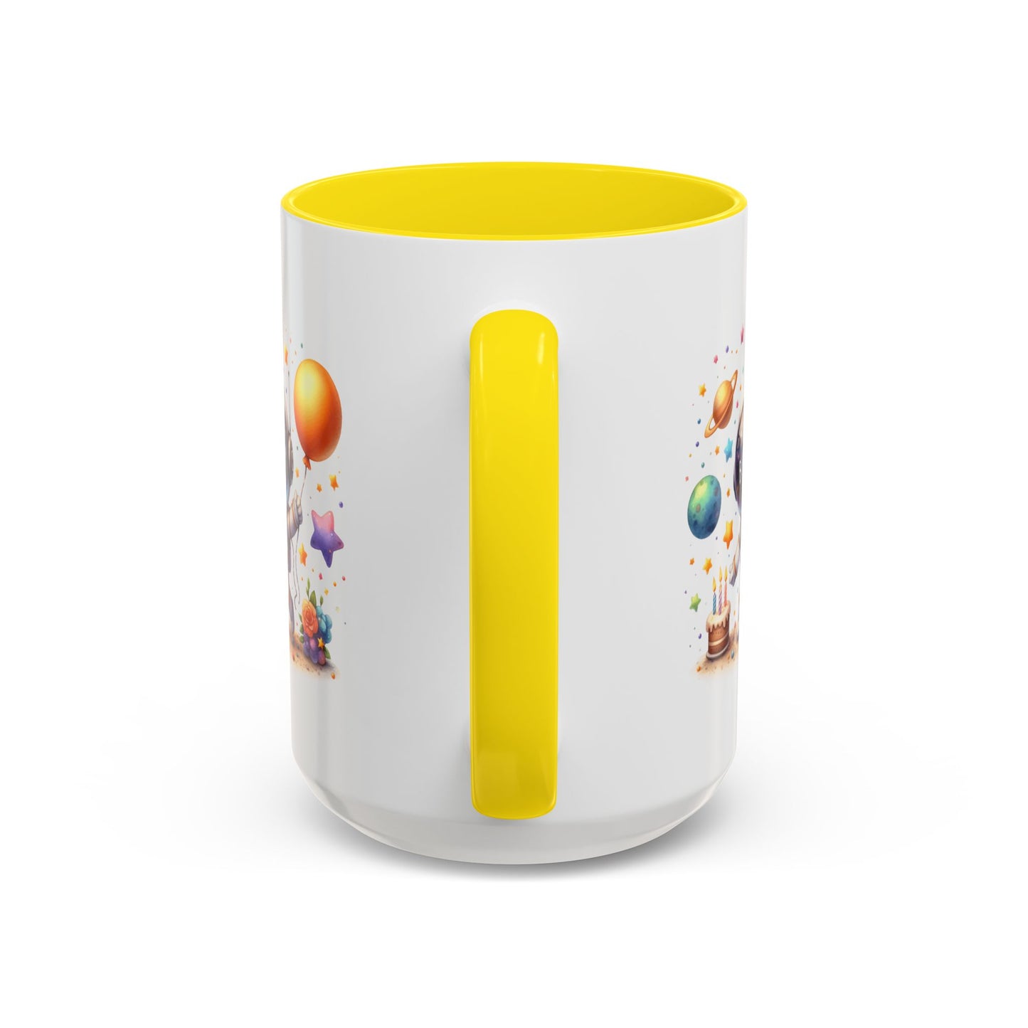 Birthday Mug - Happy Birthday Astronaut, Cake & Balloon