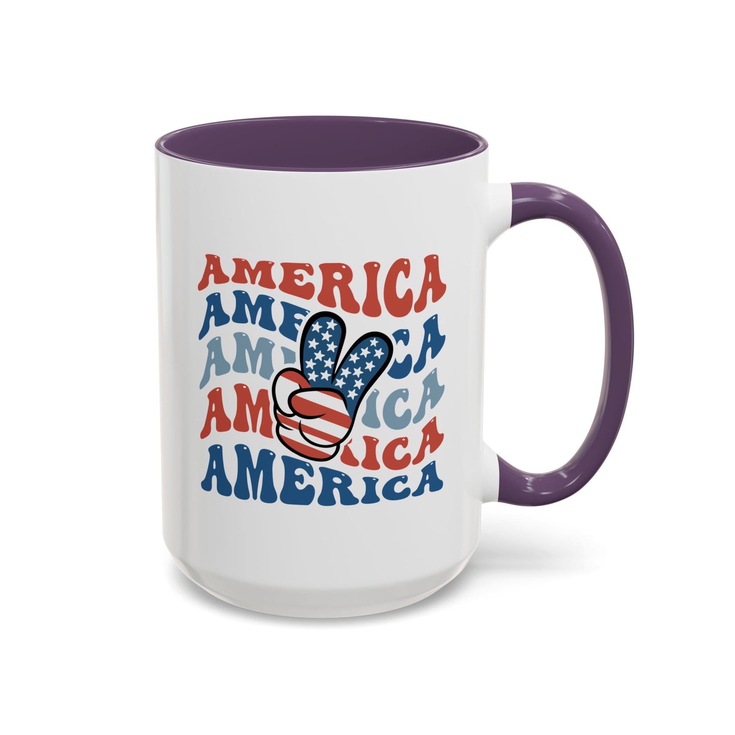 4th of July Mug - America peace Sign