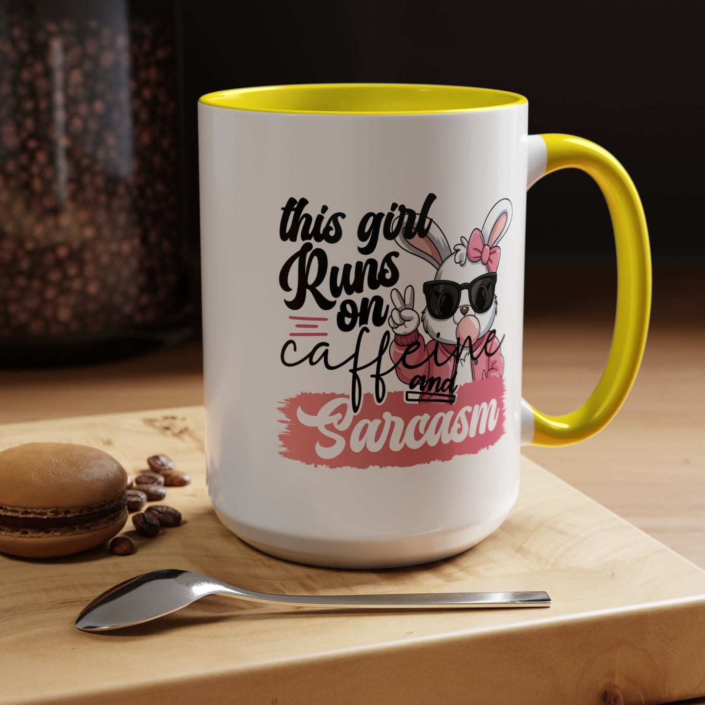 Humor Mug - This Girl Runs on Caffeine & Sarcasm