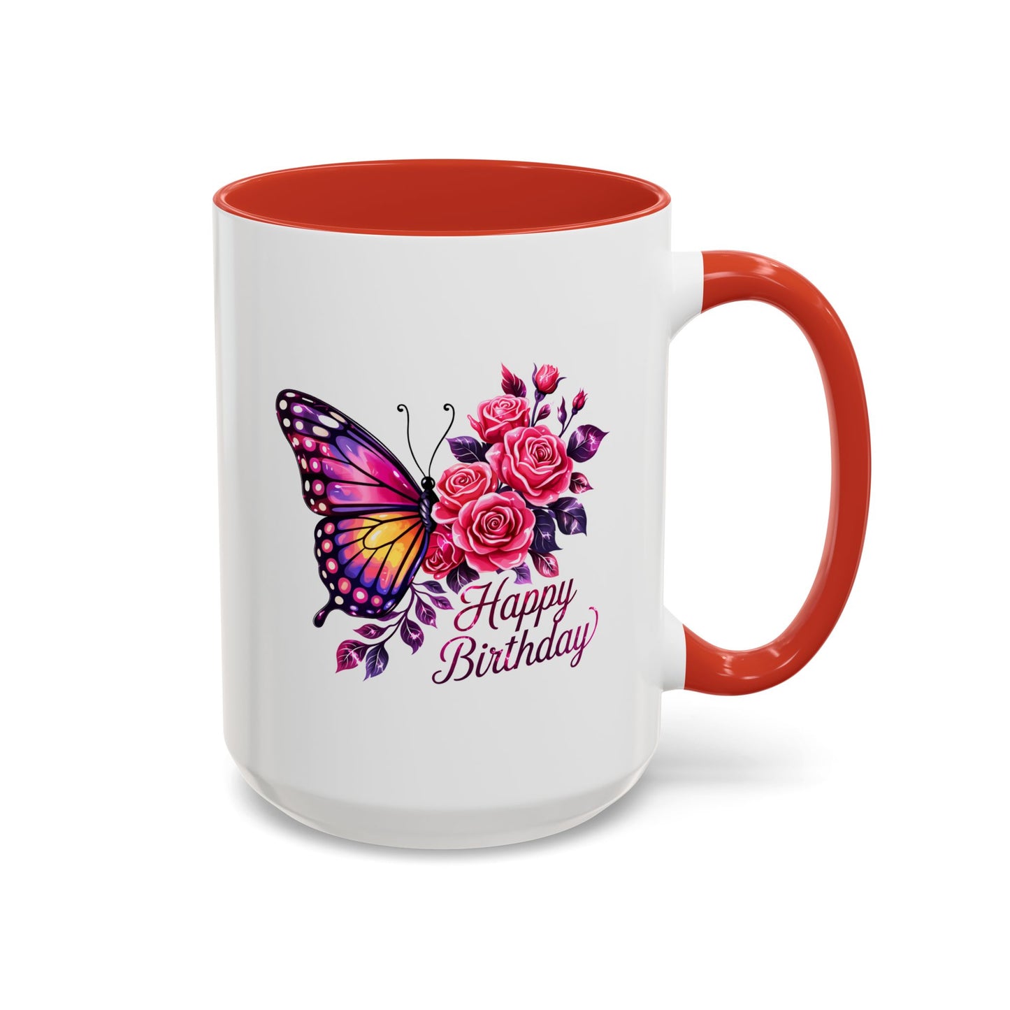 Birthday Mug - Butterfly Flowers
