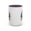 Christmas Mug - Merry Christmas Maroon Text Camper Trees