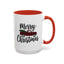 Christmas Mug - Merry Christmas Black Text Tartan Truck
