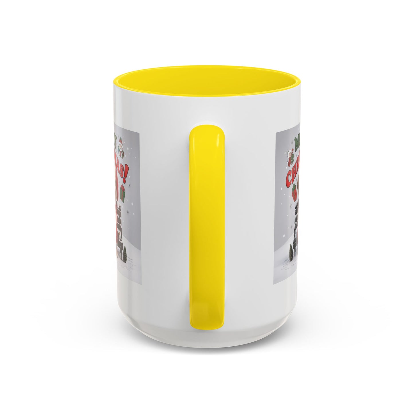 Christmas Mug - Merry Christmas Red Text Puppy Red Top