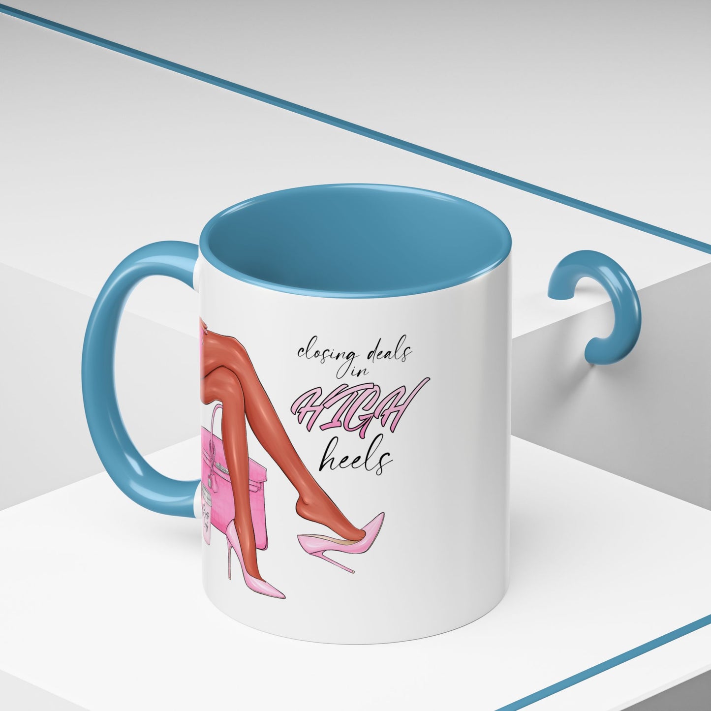 Humor Mug - Closing Deals in High Heels