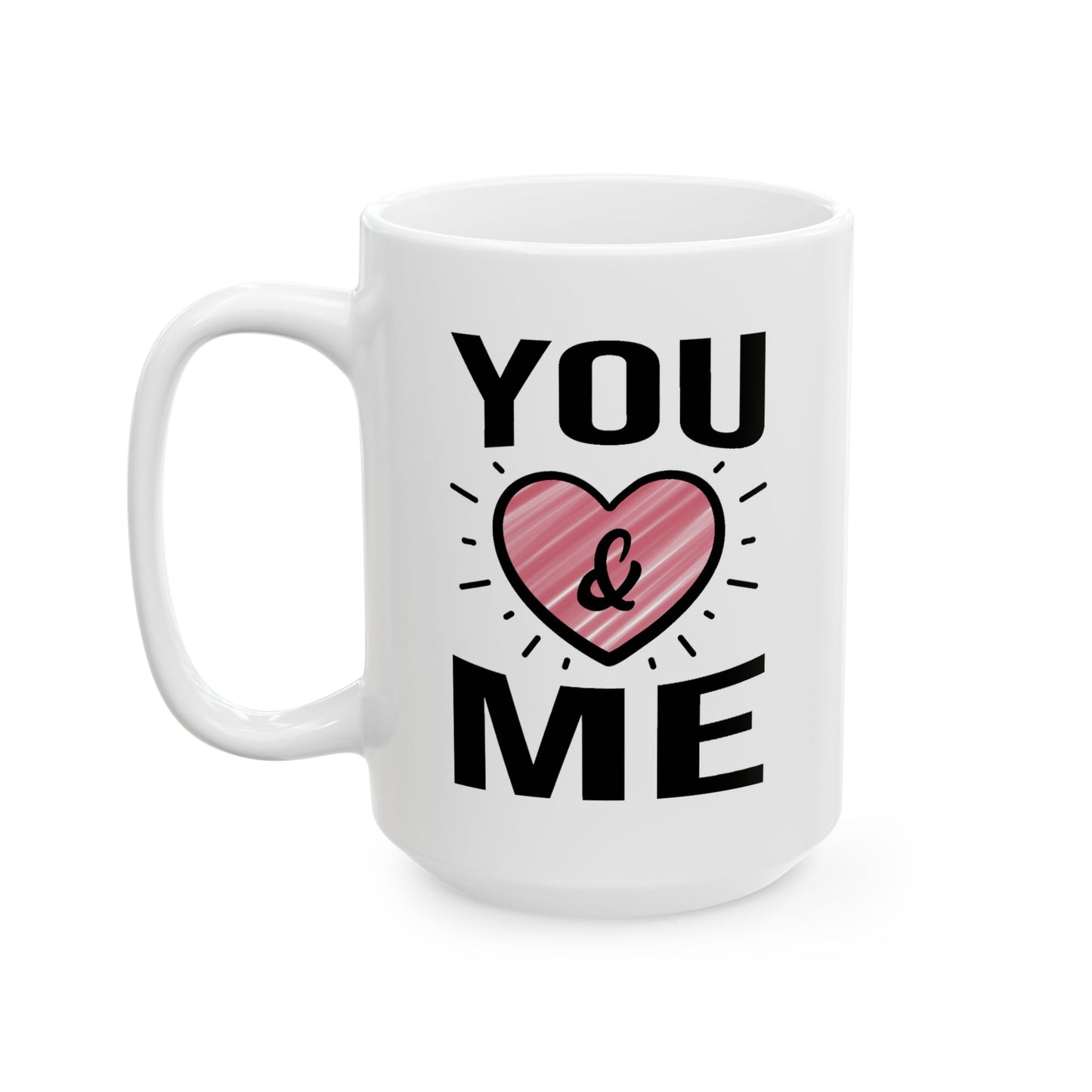 Anniversary Mug - You and Me Pink Heart