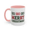 Christmas Mug - Ho Ho Ho Merry Christmas Green & Red Text 2