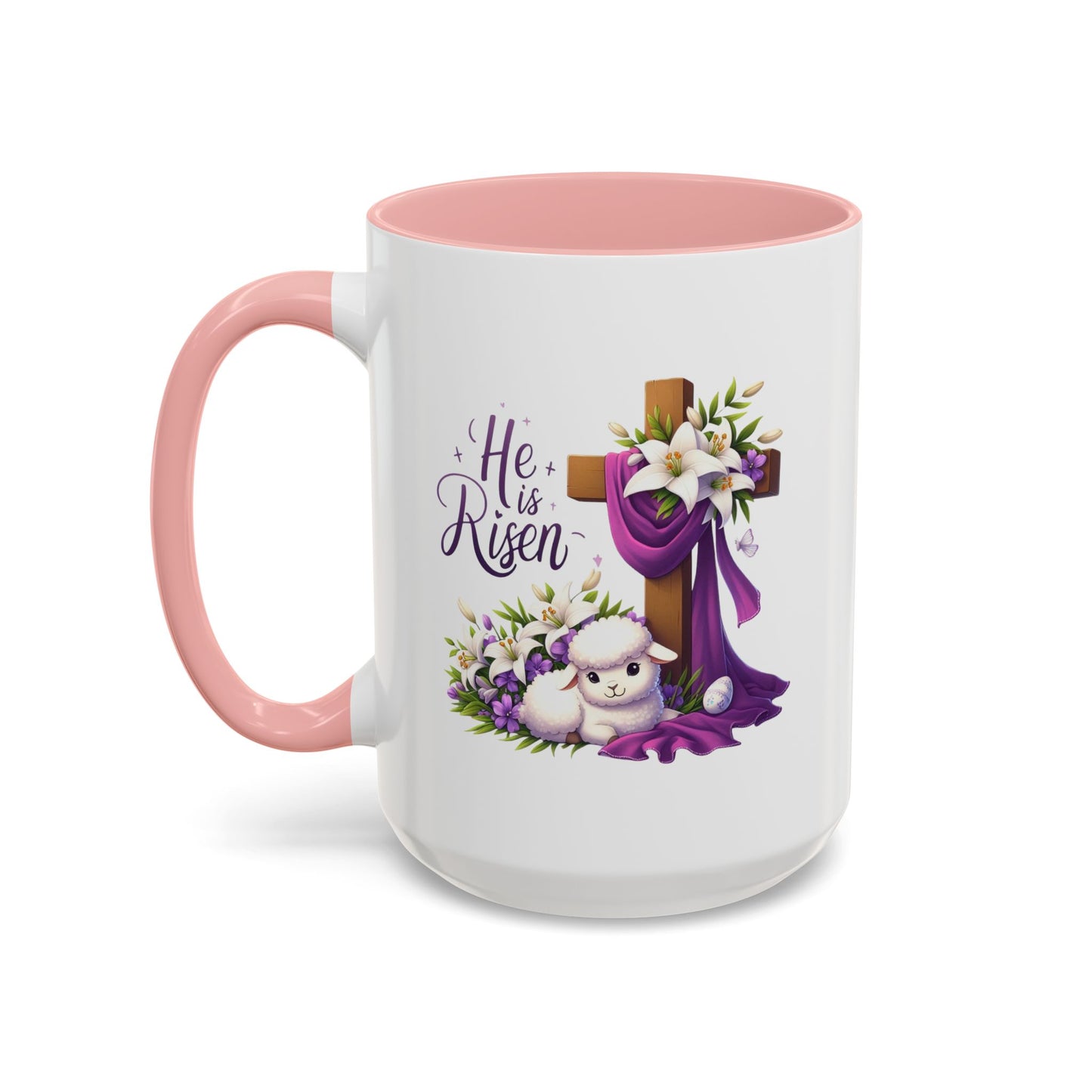 Easter Mug - He Is Risen Cross