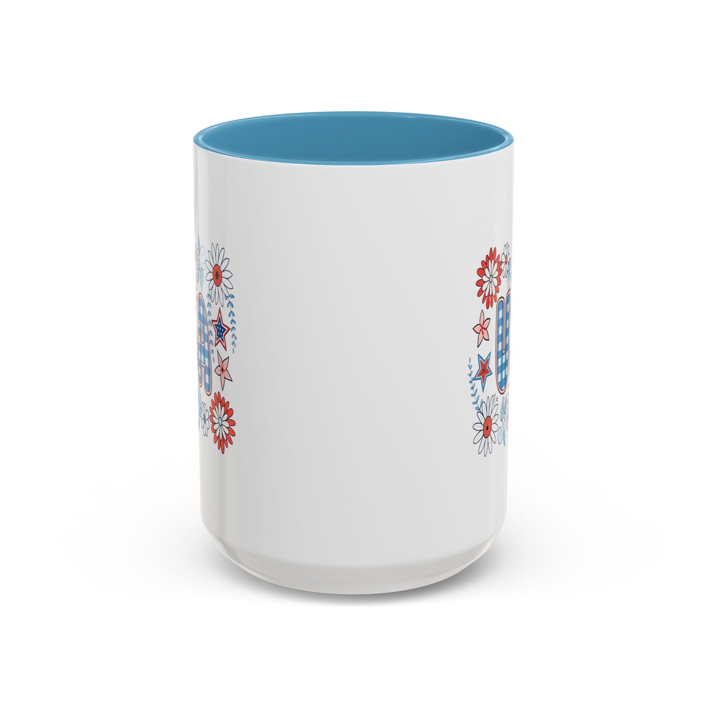 4th of July Mug - USA Preppy Floral