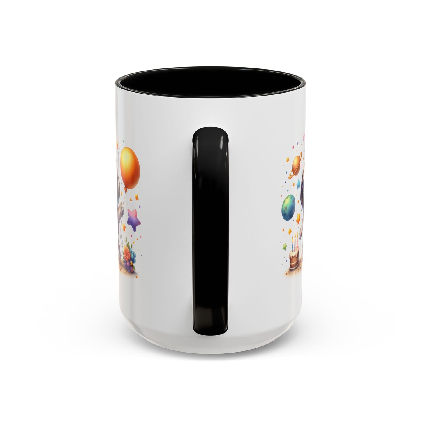 Birthday Mug - Happy Birthday Astronaut, Cake & Balloon
