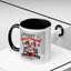 Christmas Mug - Merry Christmas Red Text Puppy Red Top