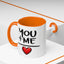 Anniversary Mug - You and Me Red Heart