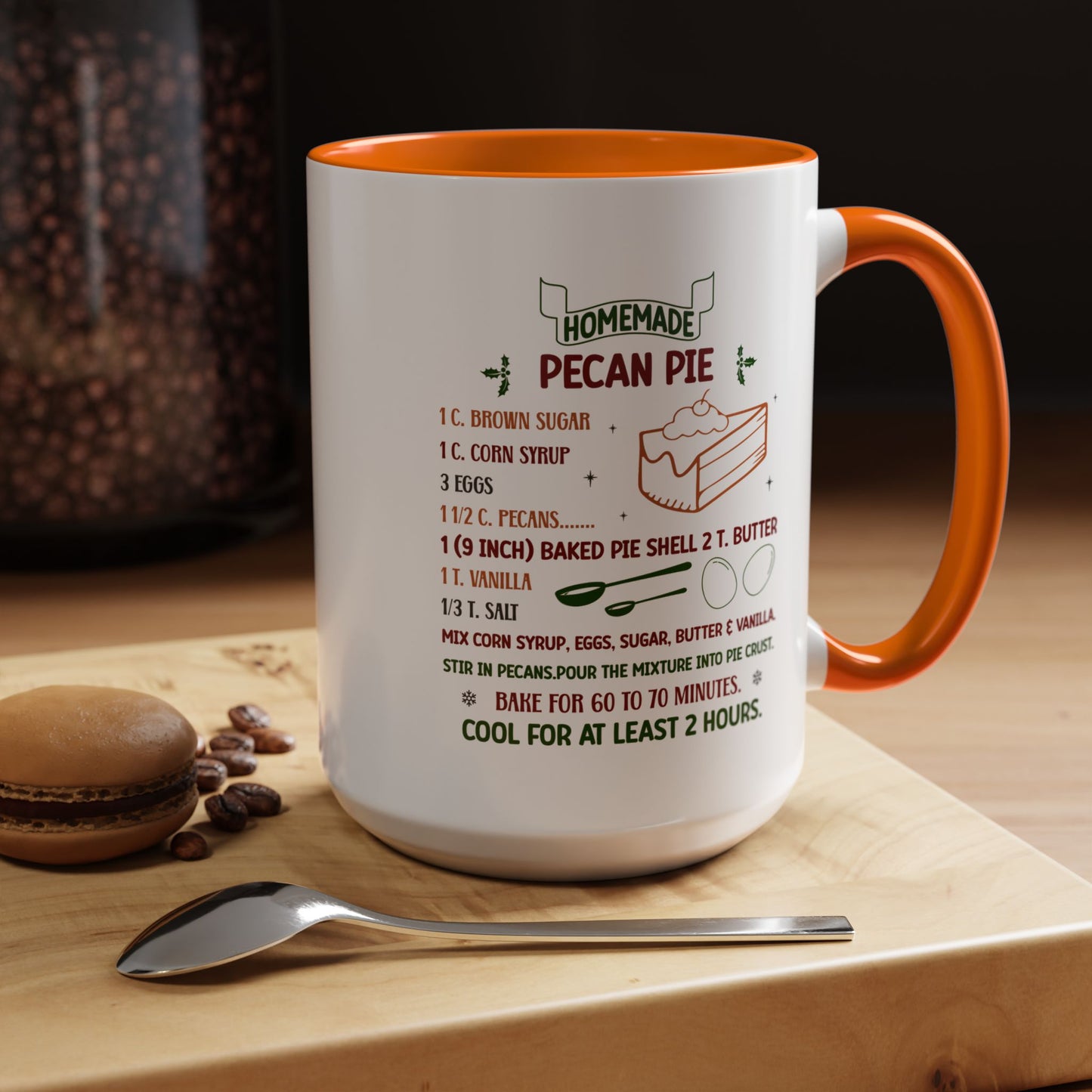 Christmas Mug - Homemade Pecan Pie Recipe