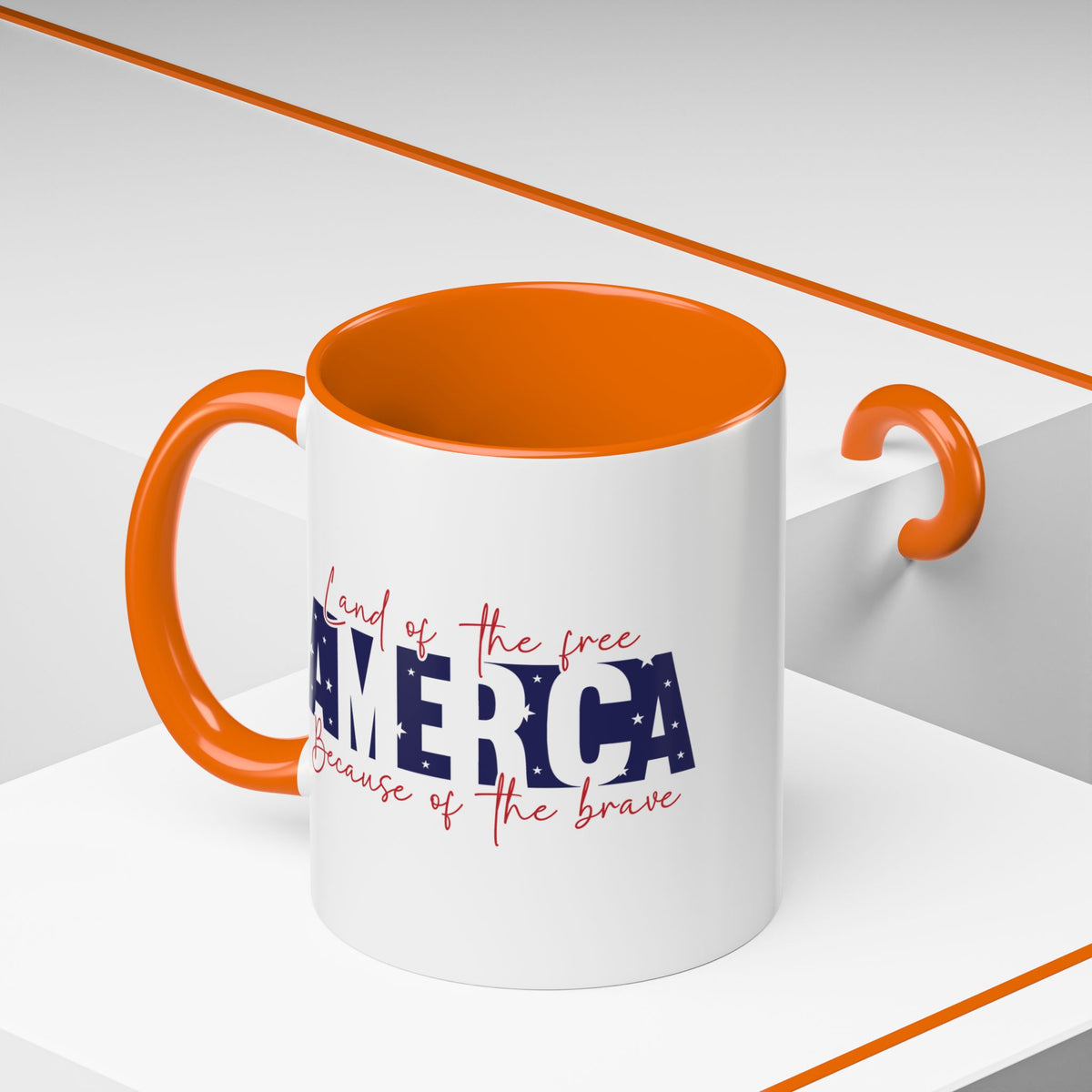 4th of July Mug - American Land of the Free Stars