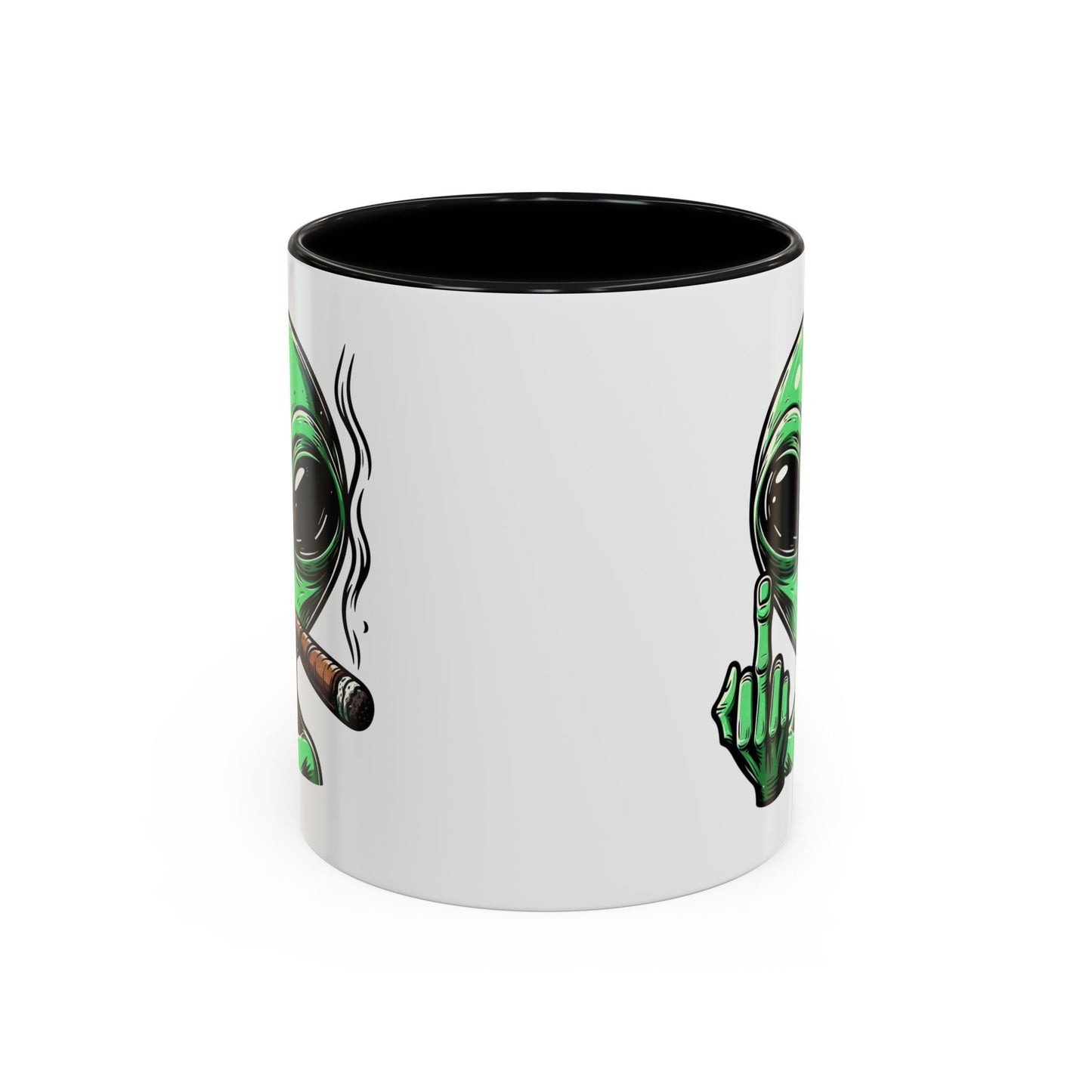 Adult Mug - Green Alien Fuck You Human