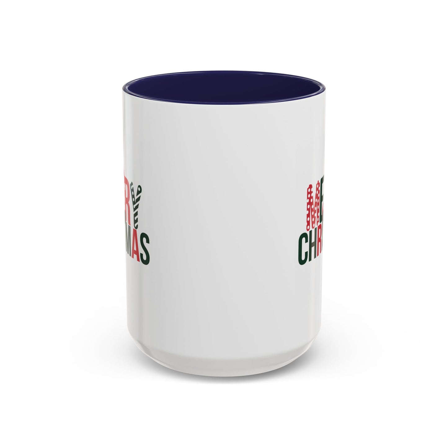 Christmas Mug - Merry Christmas Green & Red Text Santa