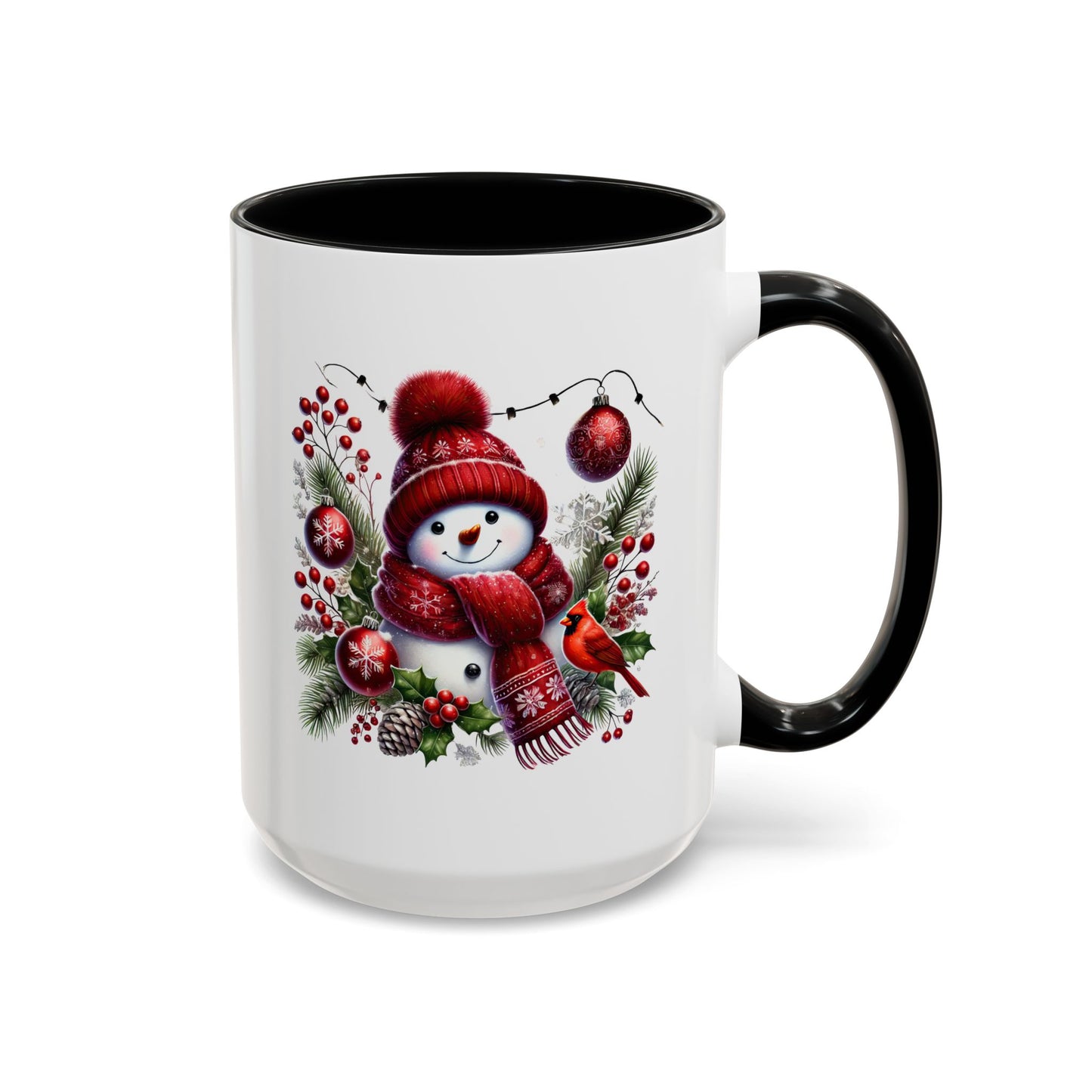 Christmas Mug - Burgundy Snowman