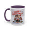 Christmas Mug - Merry Christmas Red Text Puppy Green Top